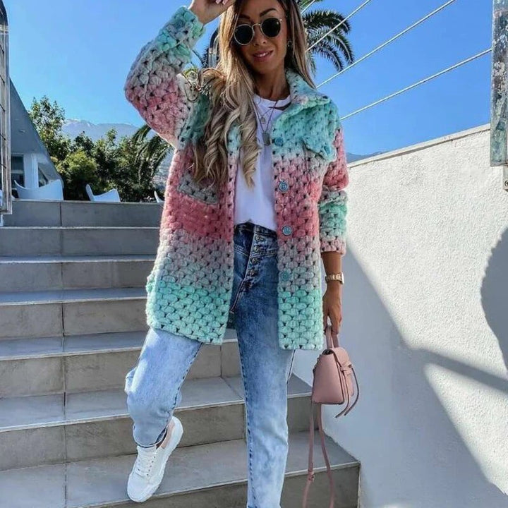 Reina | Rainbow Braided Coat