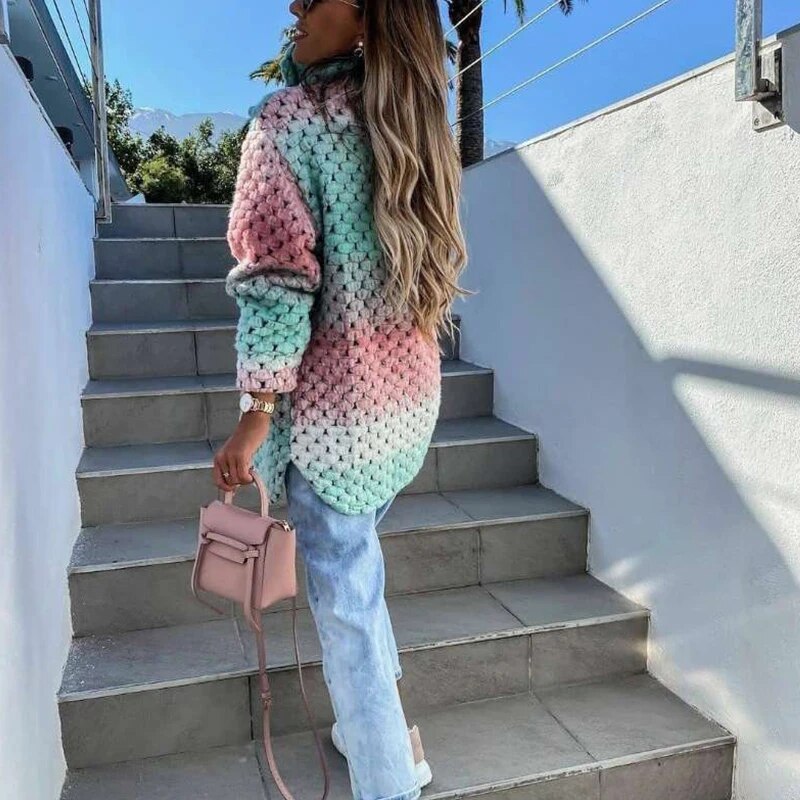 Reina | Rainbow Braided Coat