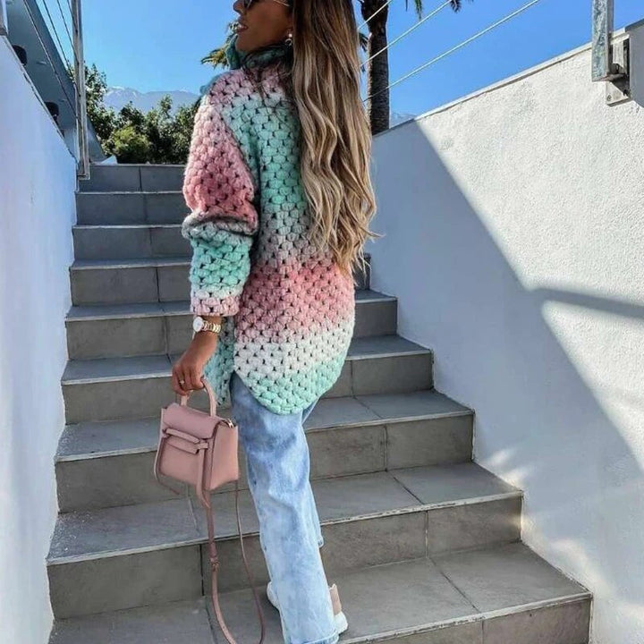 Reina | Rainbow Braided Coat