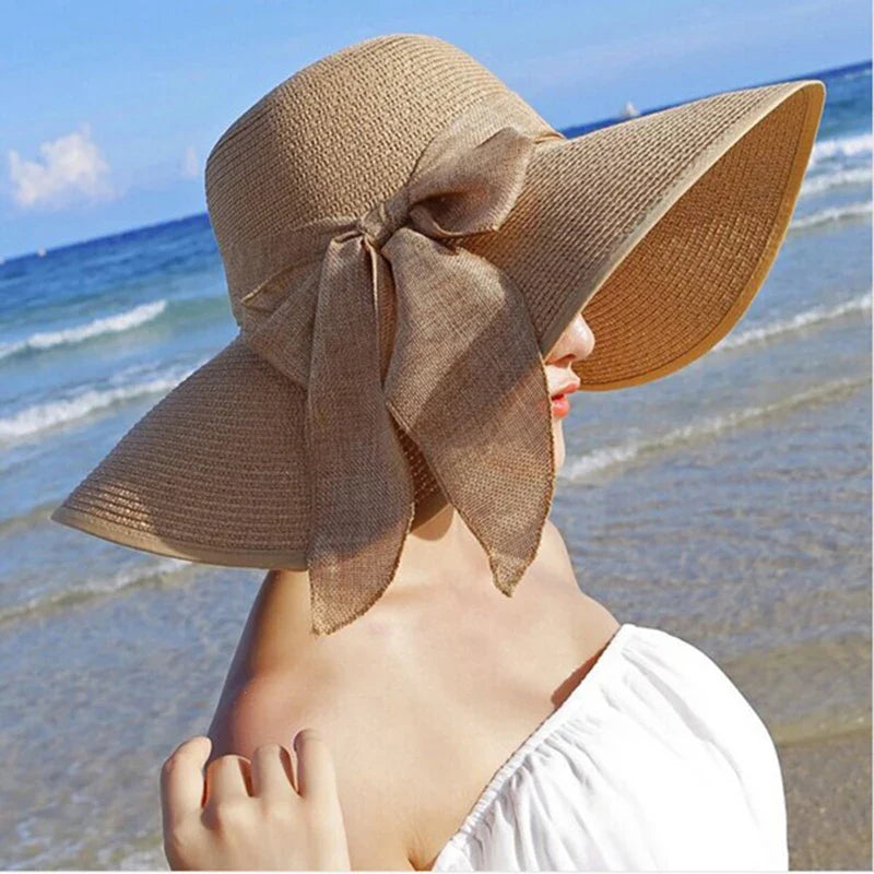 Malira | Women's Wide-Brim Straw Panama Hat with Elegant Bowknot
