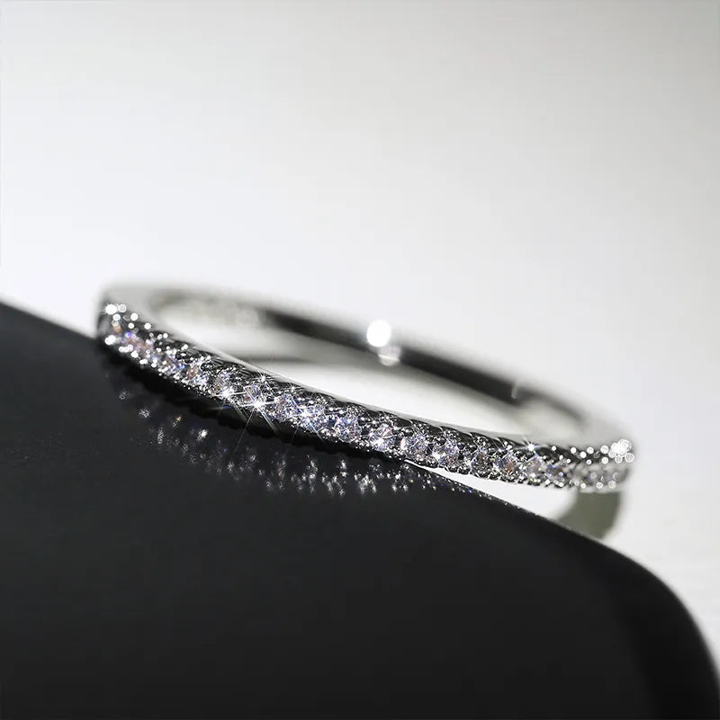 Minimalist Half Eternity Ring | Symbol of Eternal Love