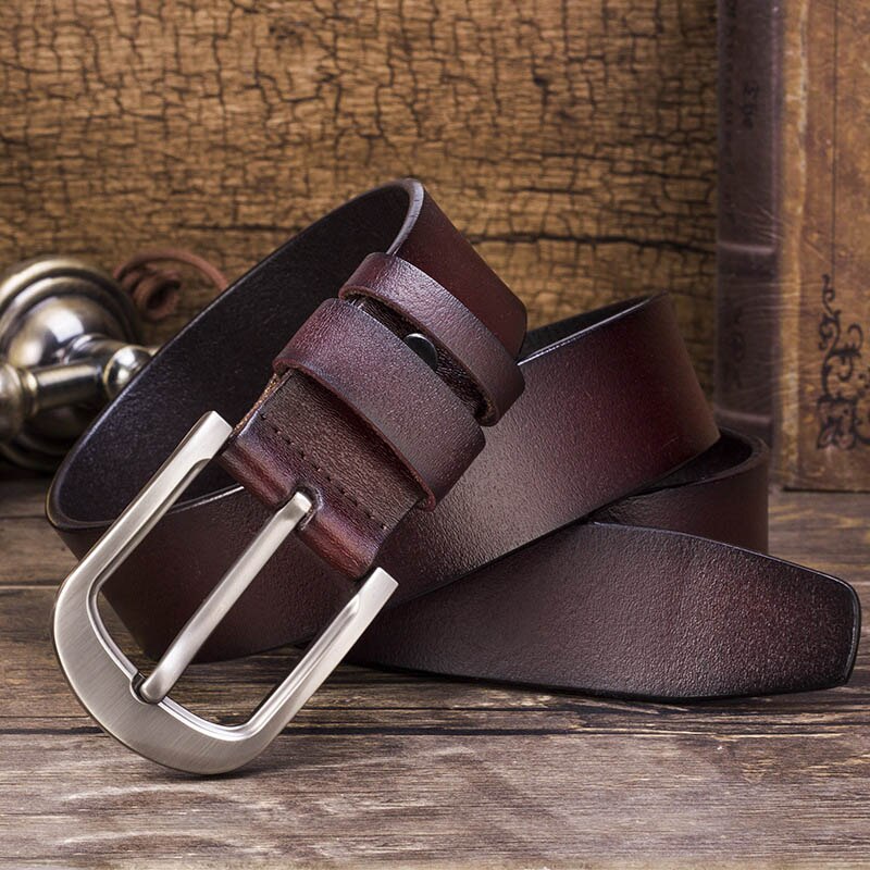 Leopold | Classic Men's Leather Belt with Solid Metal Buckle