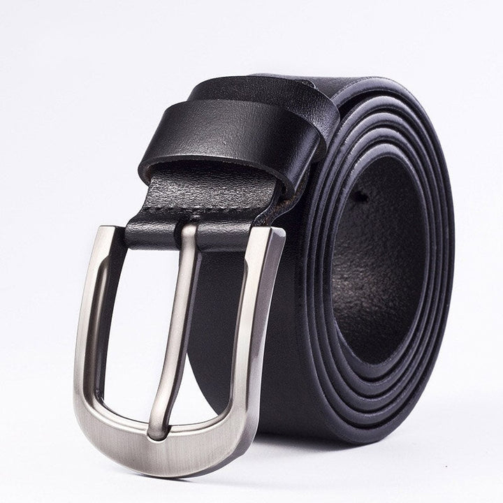 Leopold | Classic Men's Leather Belt with Solid Metal Buckle