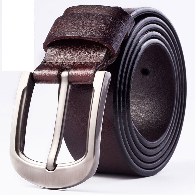 Leopold | Classic Men's Leather Belt with Solid Metal Buckle