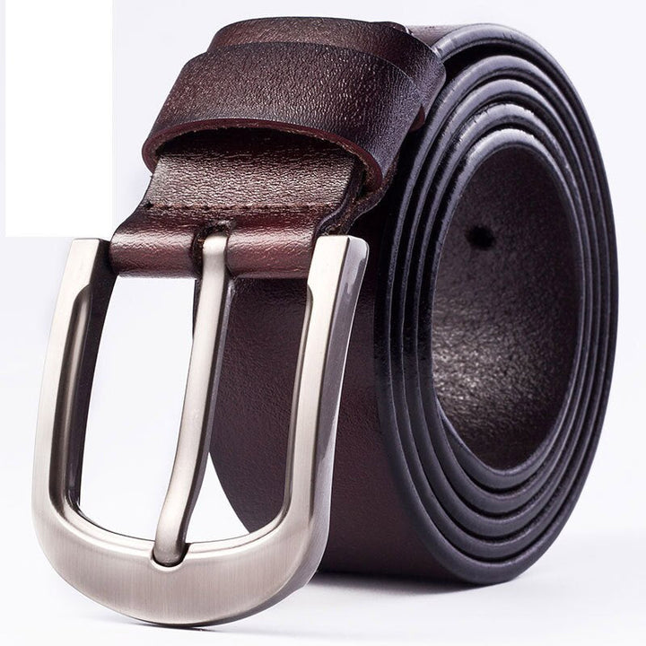 Leopold | Classic Men's Leather Belt with Solid Metal Buckle