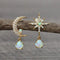 Moon & Star Earrings | Asymmetrical Design with Subtle Sparkle