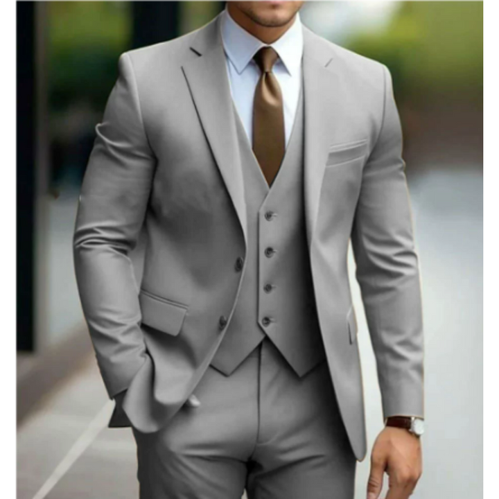 Men’s 3-Piece Wedding Suit with Vest