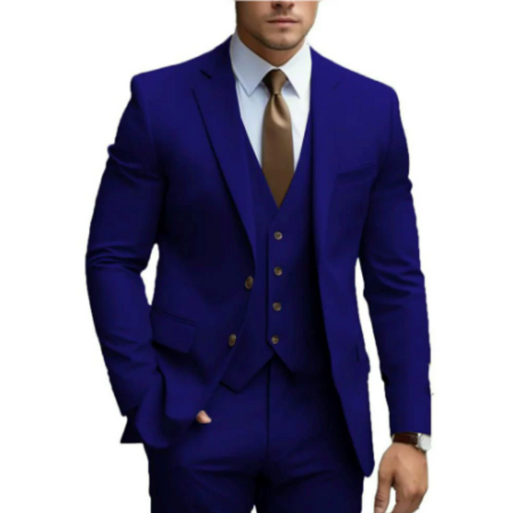 Men’s 3-Piece Wedding Suit with Vest