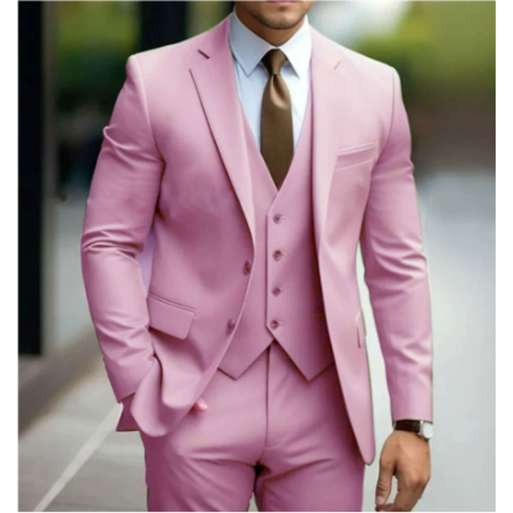 Men’s 3-Piece Wedding Suit with Vest