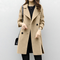 Women’s Wool-Blend Double-Breasted Mid-Length Coat