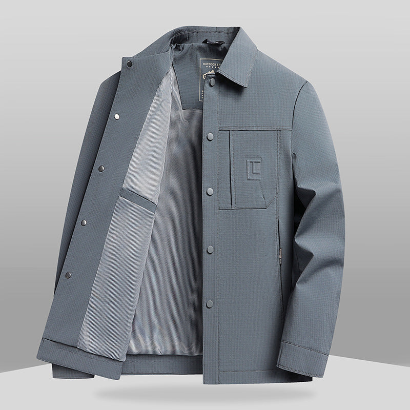 Men’s Waffle Texture Jacket | Business Casual Style