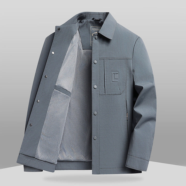 Men’s Waffle Texture Jacket | Business Casual Style