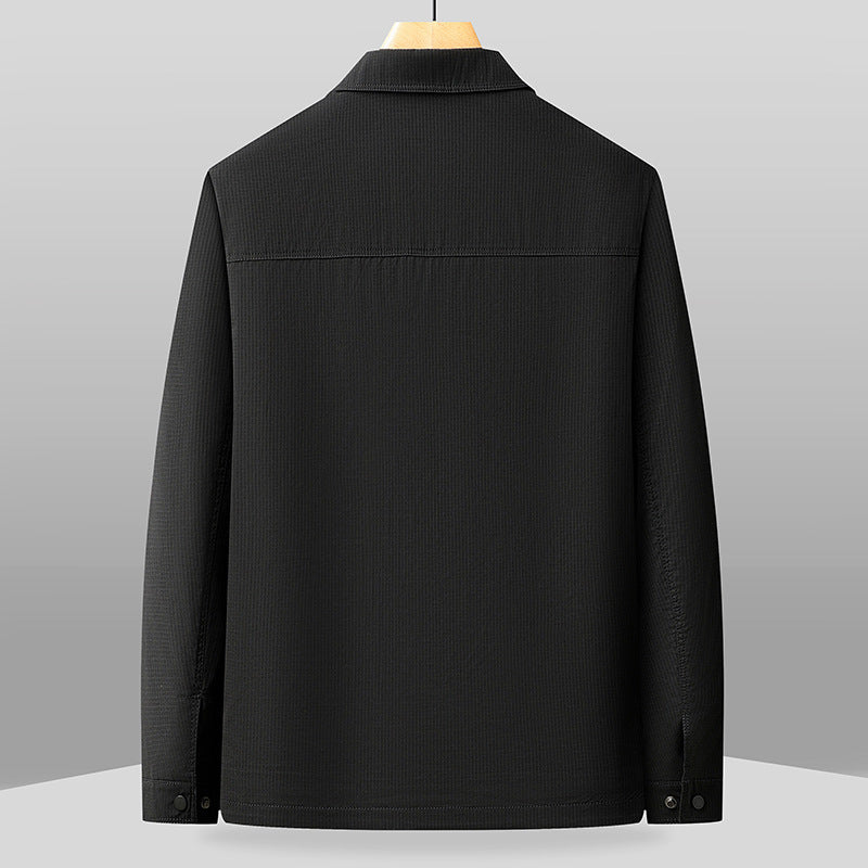Men’s Waffle Texture Jacket | Business Casual Style