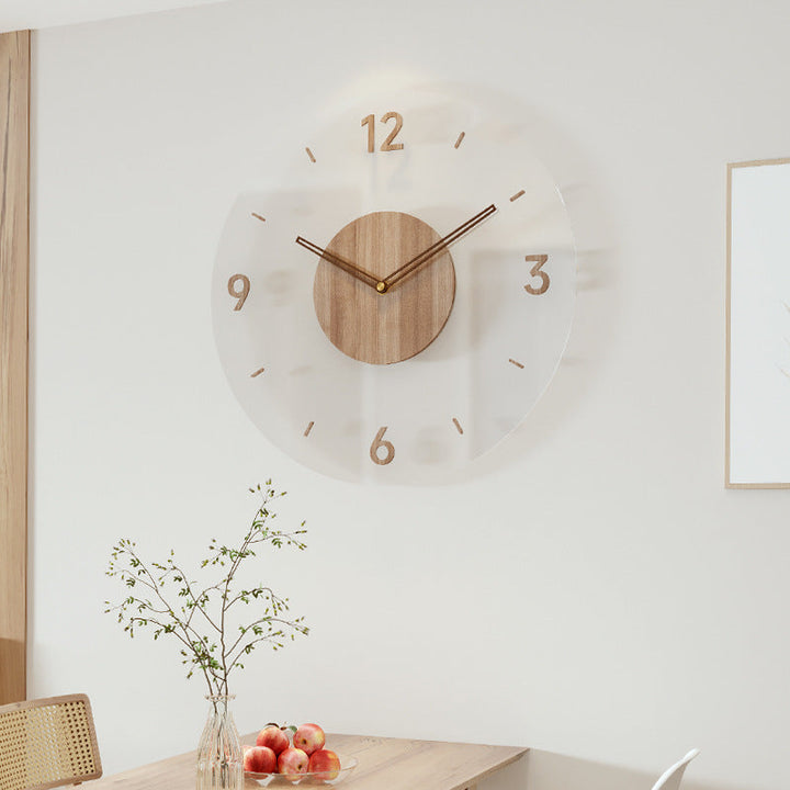 Nordic Wooden Wall Clock | No-Tick Silent Movement