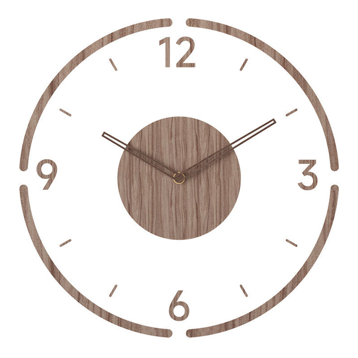 Nordic Wooden Wall Clock | No-Tick Silent Movement