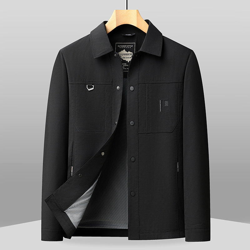 Men’s Waffle Texture Jacket | Business Casual Style