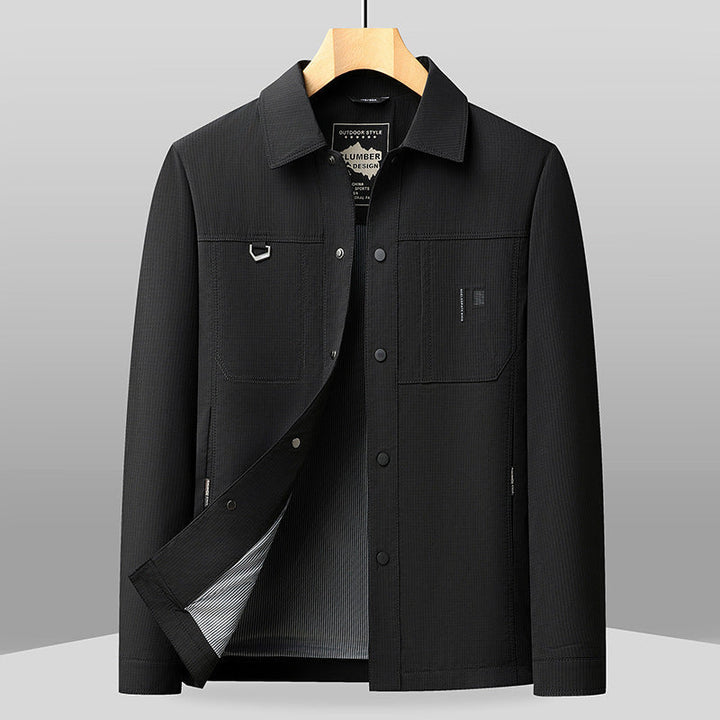 Men’s Waffle Texture Jacket | Business Casual Style