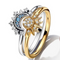 Amara | Sparkling Moon and Sun Silver Crystal Ring
