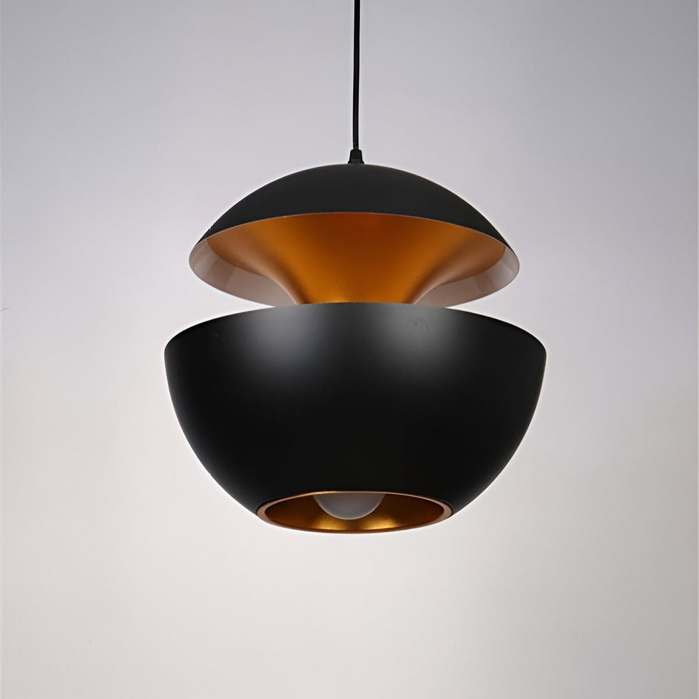 Apple Hanging Lamp | Black & White Solar-Inspired Light