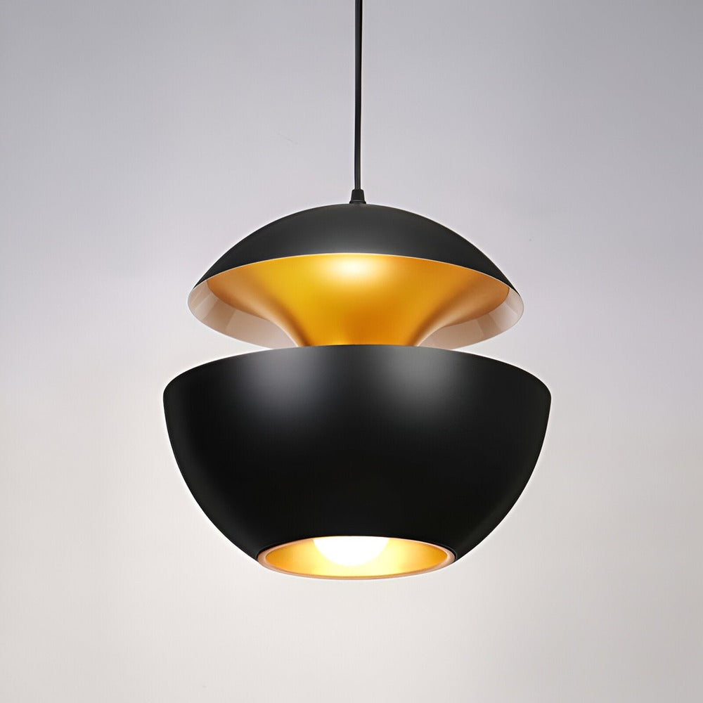 Apple Hanging Lamp | Black & White Solar-Inspired Light