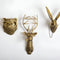 Golden Head | Multifunctional Wall Hook with Decorative Animal Head for Wall Storage