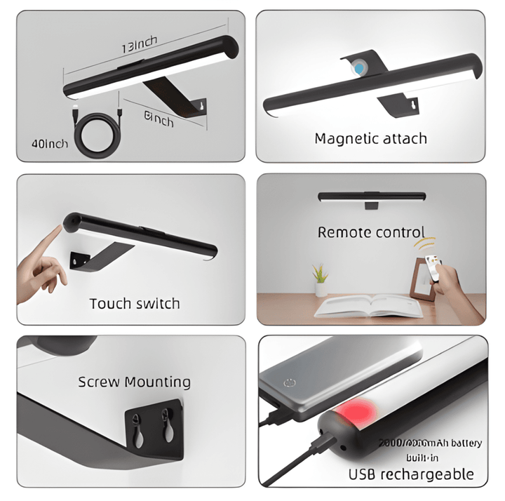 Magnetic LED Wall Lamp | 120° Rotatable Cordless Sconce