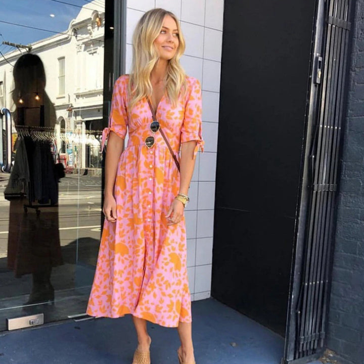 Liora | Elegant Casual Midi Dress for Women