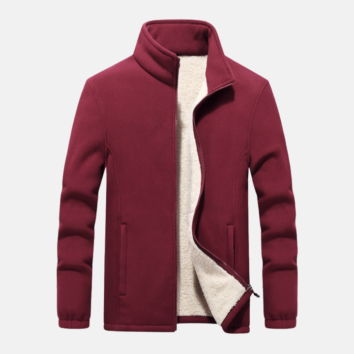 Men’s Fleece Jacket with Stand Collar | Regular Fit