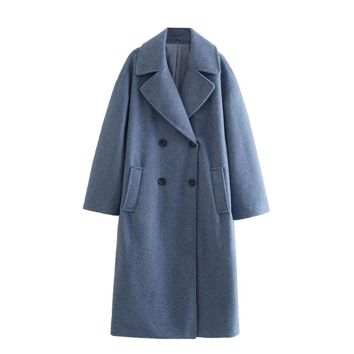 Women’s Wool-Blend Long Coat | Timeless Design