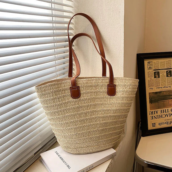 Marais | Women’s Woven Straw Shopper Bag