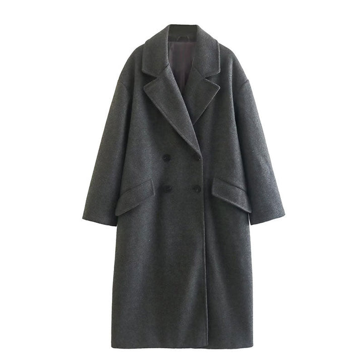 Women’s Wool-Blend Long Coat | Timeless Design