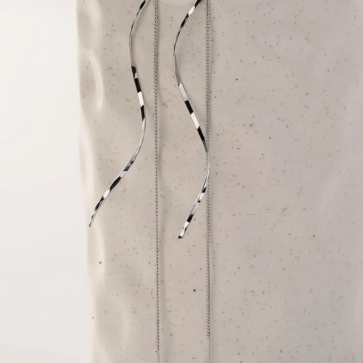Zoe | Wave Threader Earrings