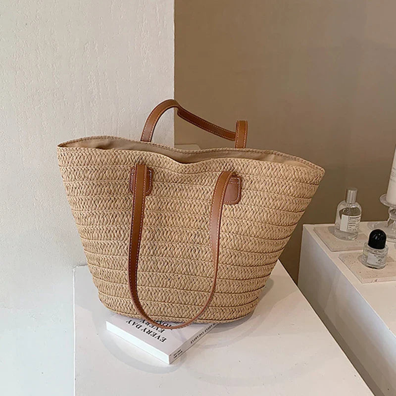 Marais | Women’s Woven Straw Shopper Bag