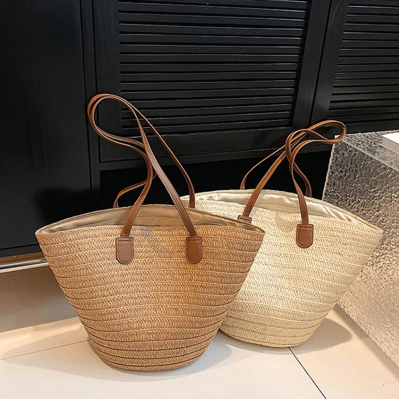 Marais | Women’s Woven Straw Shopper Bag