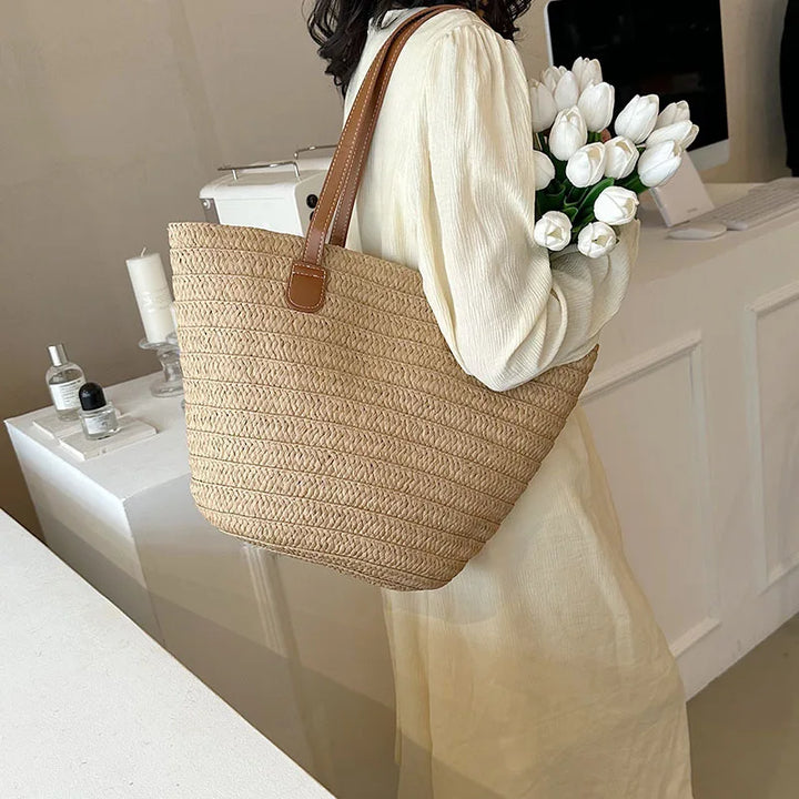 Marais | Women’s Woven Straw Shopper Bag
