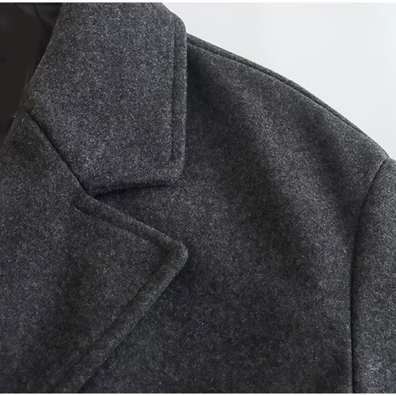 Women’s Wool-Blend Long Coat | Timeless Design