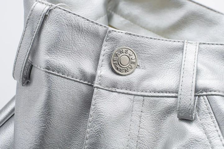 Miren | Women’s Stylish Metallic Silver Pants