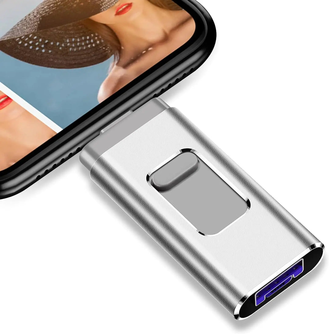 Multi-Port OTG USB Flash Drive – USB-A, USB-C, Micro-USB & Lightning (4-in-1)