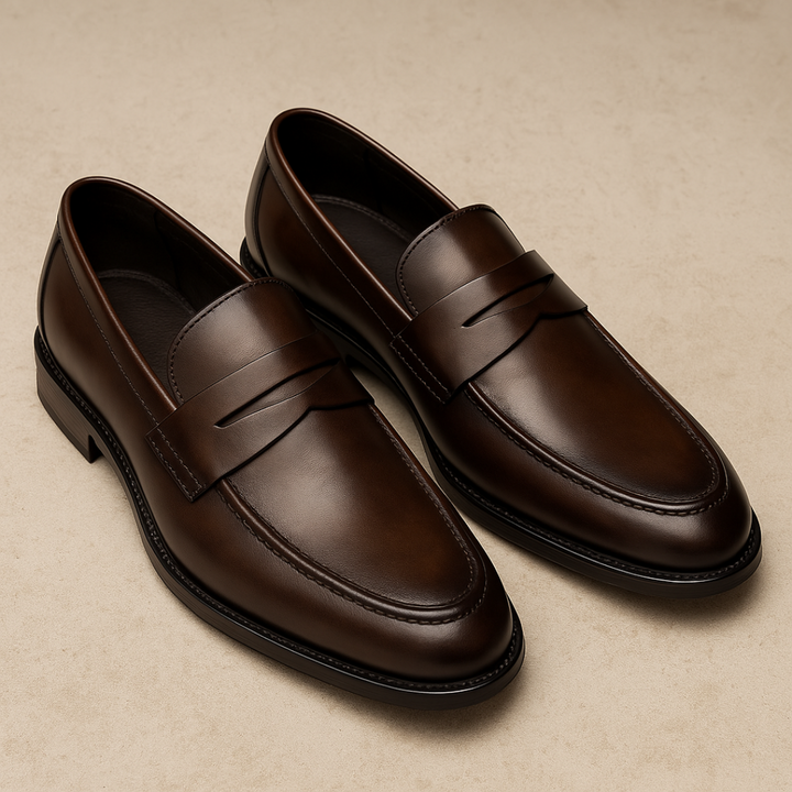 Men’s Leather Penny Loafers | Classic Full-Grain Style