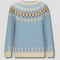 Women’s Sky Blue Nordic Sweater | Relaxed Fit
