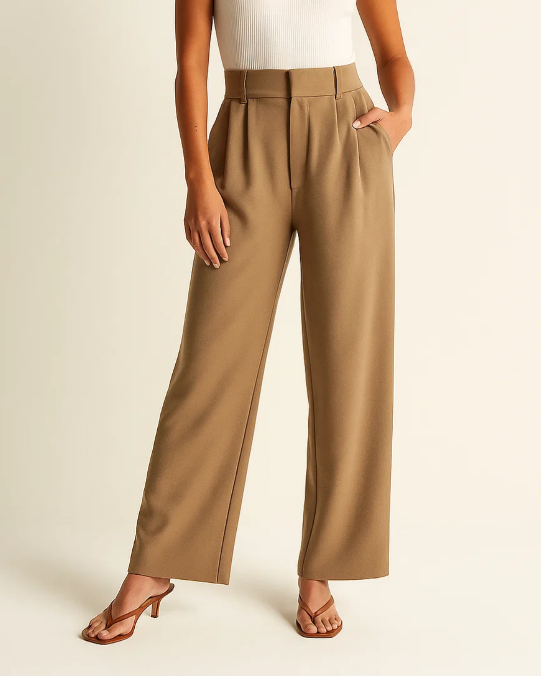 Zoraya | Women’s High‑Waist Relaxed Wide‑Leg Trousers