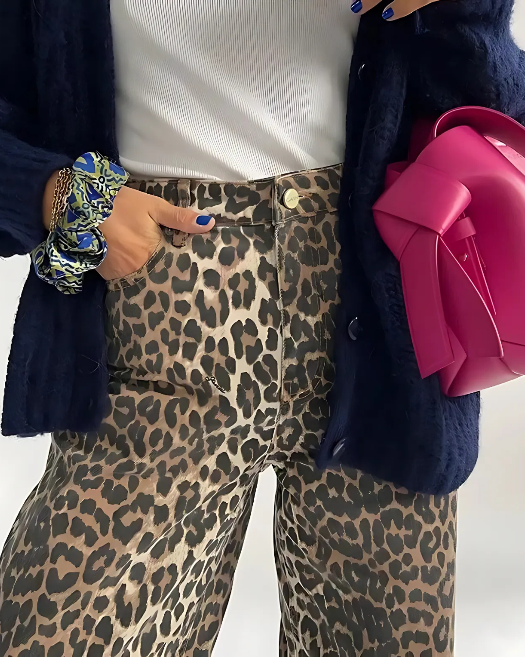 Nyelle | Womens Leopard Print Jeans