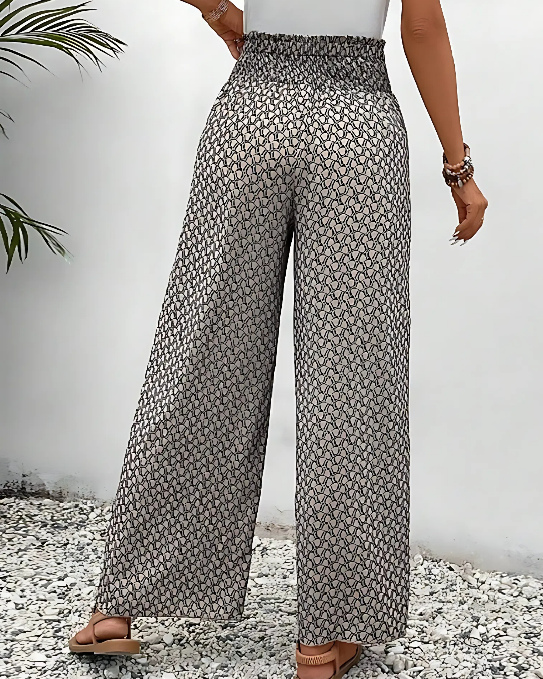 Olira | Women’s Geometric Print Summer Trousers