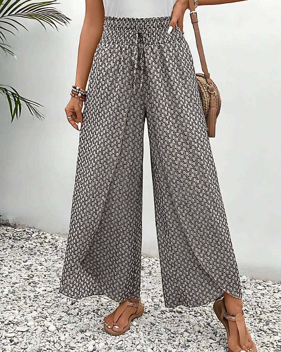Olira | Women’s Geometric Print Summer Trousers