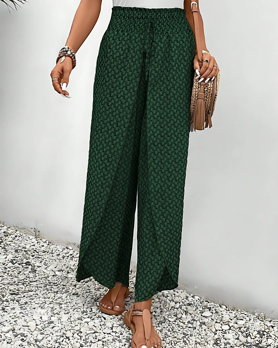 Olira | Women’s Geometric Print Summer Trousers