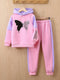 Girls 2-Piece Fleece Set | Butterfly Print Hoodie & Pants