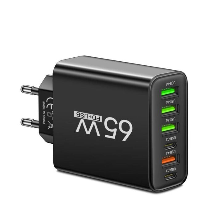 65W PowerHouse Multi-Port Fast Charger | 6-in-1 Hub