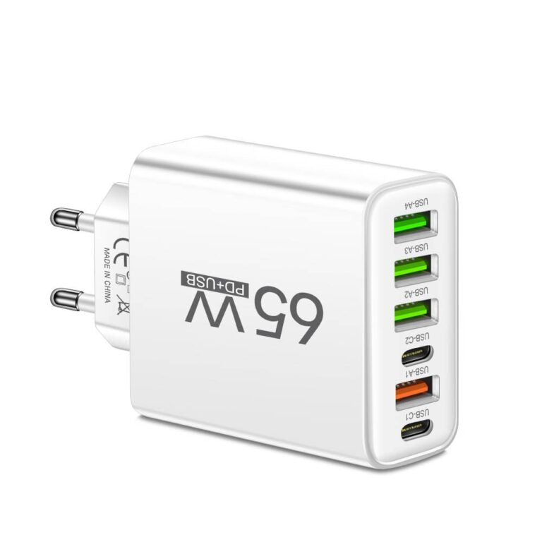 65W PowerHouse Multi-Port Fast Charger | 6-in-1 Hub