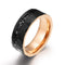 8 mm Black Tourmaline Tungsten Carbide Ring