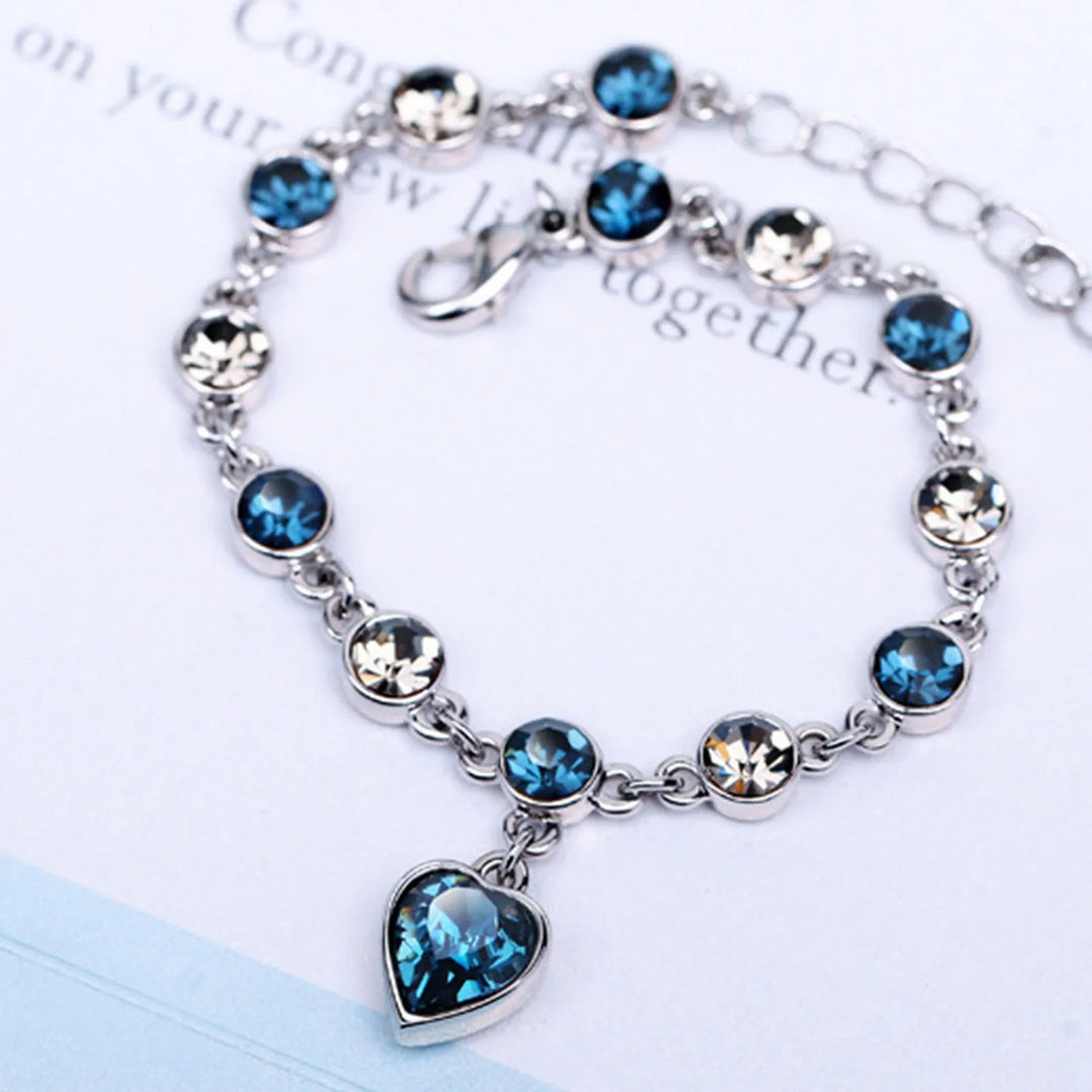 Luna | Adjustable Sterling Silver Crystal Bracelet